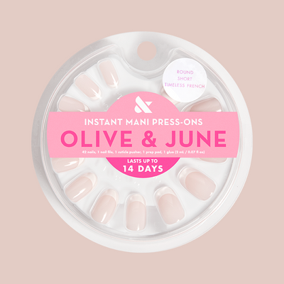 French-style press-on nail set from the collection